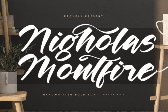 Nigholas Montfire: A Bold Script Font for Web Headers